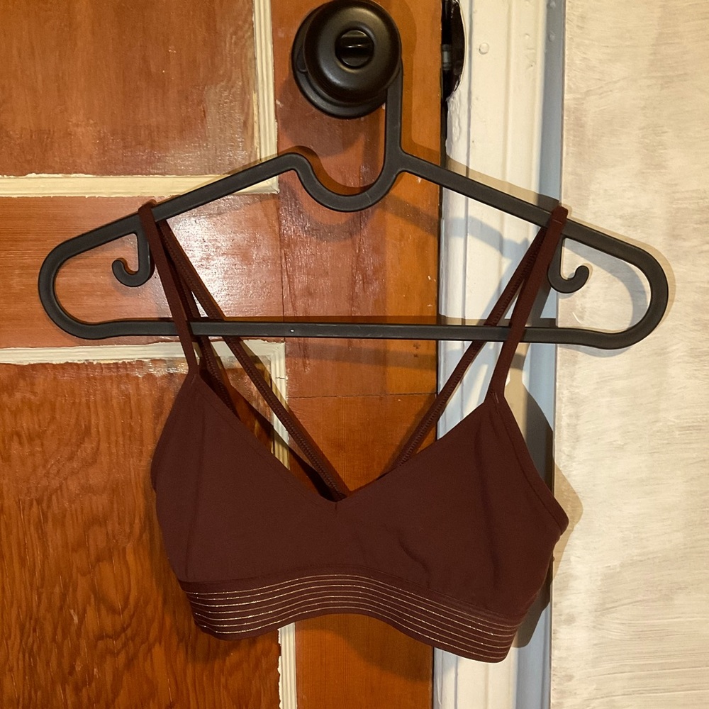 Lululemon Athletica Red & Gold Sports Bra